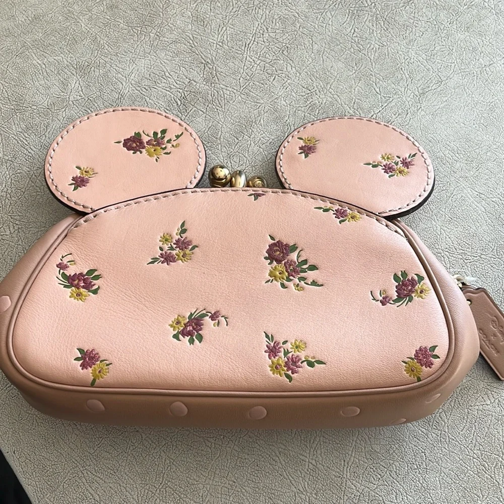 Disney x coach floral wristlet brand new